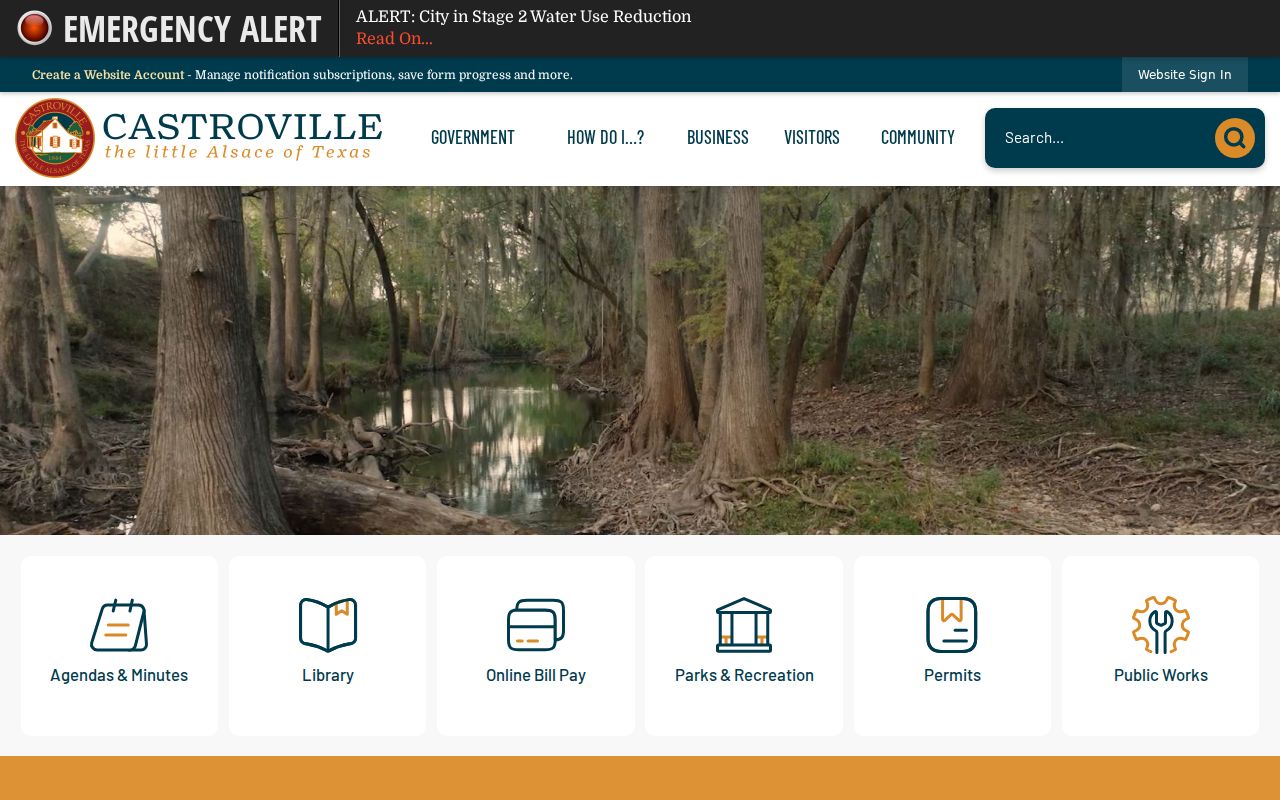 Official City of Castroville website and municipal building information